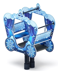 ИО 23.03.03-04 Качалка на пружине карета Снежная королева, фото 4