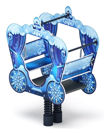 ИО 23.03.03-04 Качалка на пружине карета Снежная королева, фото 4