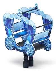 ИО 23.03.03-04 Качалка на пружине карета Снежная королева, фото 1