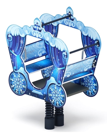 ИО 23.03.03-04 Качалка на пружине карета Снежная королева, фото 1