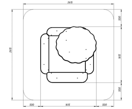 Песочница с навесом Ромашка (Пастель) - ИО 5.01.16-01, фото 6