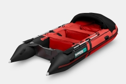 Gladiator C 420 AL ACTIVE Красно-черный моторная лодка ПВХ Алюминиевый пайол, фото 2