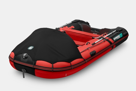 Gladiator C 420 AL ACTIVE Красно-черный моторная лодка ПВХ Алюминиевый пайол, фото 1