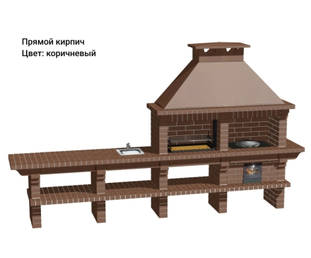 Печь Аристократ 730 S Прямоугольный кирпич желтый, фото 10