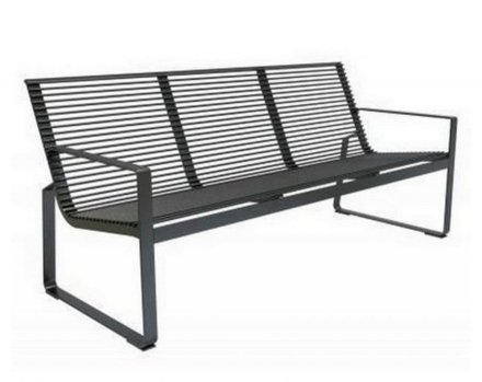 Скамейка TORUDA «Глория» со спинкой (стальная) 1,8м, фото 1