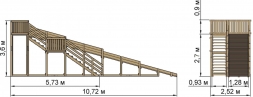 Зимняя горка Snow Fox, скат 10 м, фото 6