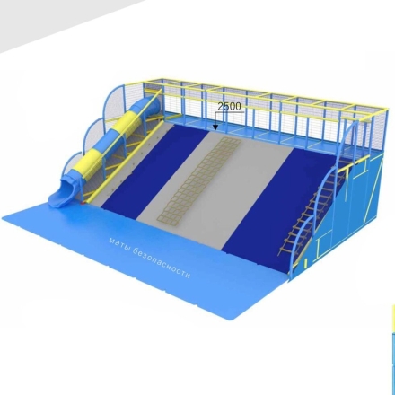 Большой Скалодром-вулкан с двумя горками (10,9*8,55*4,1 м.), фото 1