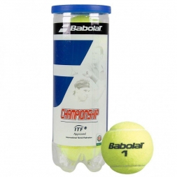 Мяч теннисный BABOLAT Championship 3B, уп.3 шт, желтый