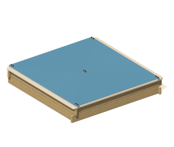 Песочница ПС-01К4 с крышкой для детской площадки, фото 1 Песочница ПС-01К4 с крышкой для детской площадки, фото 1