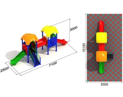 Детская игровая площадка Радуга 1.2.1, фото 2 Детская игровая площадка Радуга 1.2.1, фото 2
