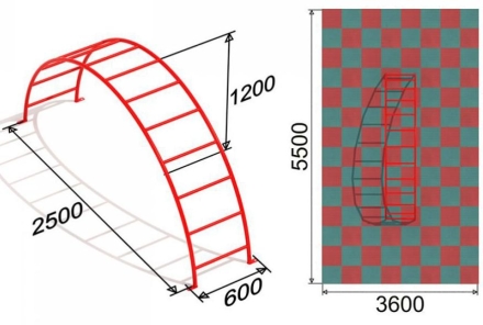 Уличный Турник Мостик для детской спортивной площадки, фото 3