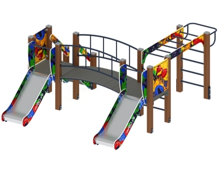 Детская игровая площадка Карапуз Граффити ДИК 1.001.04-03 Н=750, фото 1