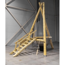 Сибирский банный чан "Илья Муромец" на бревнах + печь (черный металл) 2250 мм Сибирский банный чан "Илья Муромец" на бревнах + печь (черный металл) 2250 мм