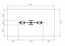 Качалка балансир со спинкой - ИО 21.Д.14.01-01 - Космопорт (Коты)