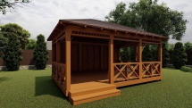 Прямоугольная беседка КАМЕНКА Прямоугольная беседка КАМЕНКА