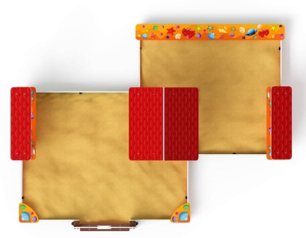 Песочный дворик двойной большой с навесом Домик (Ракушки) - ИО 6.01.03-01, фото 5