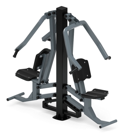 Жим от груди двойной (серый) - Уличный тренажер двойной - СТ 030-13.И1, фото 4