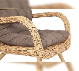 Толедо лаунж-зона из искусственного ротанга, цвет соломенный, фото 14