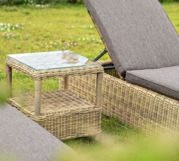 Толедо лаунж-зона из искусственного ротанга, цвет соломенный, фото 15