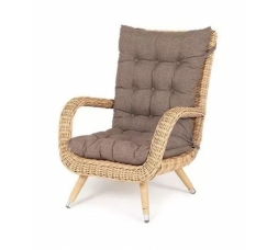 Толедо лаунж-зона из искусственного ротанга, цвет соломенный, фото 7