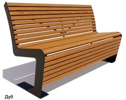 Скамейка парковая Пушкино, Лиственница 2 м, фото 1