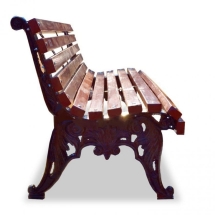 Скамейка чугунная Лирика 3,0 м (3 опоры)