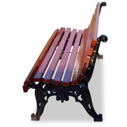 Скамейка чугунная Лирика 3,0 м (3 опоры), фото 3