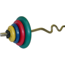 Штанга гнутая EZ-образная 45 кг (МВ) цветная