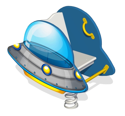 Качалка на пружине НЛО КБ-20Х для игровой площадки, фото 1