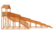 Зимняя деревянная горка "Snow Fox 10 м ДОМИК"