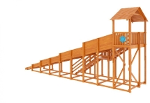 Зимняя деревянная горка "Snow Fox 10 м ДОМИК"