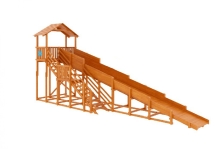 Зимняя деревянная горка "Snow Fox 10 м ДОМИК"