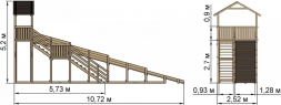 Зимняя деревянная горка &quot;Snow Fox 10 м ДОМИК&quot;, фото 7