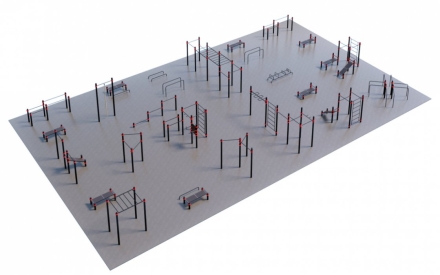 Проект Парковая площадка для Воркаут и ГТО 4-6 (30 х 18 м), фото 2