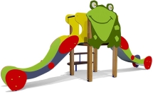 Горка двойная Лягушка 08409 для детской площадки Горка двойная Лягушка 08409 для детской площадки