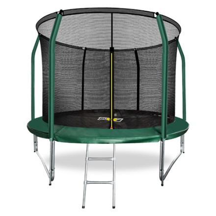 Батут премиум 10FT с внутренней страховочной сеткой и лестницей, темно-зеленый, ARL-TP-1003_I_DG, фото 1