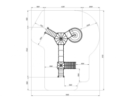Детская игровая площадка Карандаши ДИК 2.26.05-01.С Н=2000 (Винтовой скат), фото 6 Детская игровая площадка Карандаши ДИК 2.26.05-01.С Н=2000 (Винтовой скат), фото 6