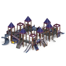 Детская игровая площадка Замок Пиксель ДИК 2.18.12-03 H=900 H=1200 H=2000 винтовой скат