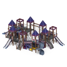 Детская игровая площадка Замок Пиксель ДИК 2.18.12-03 H=900 H=1200 H=2000 винтовой скат