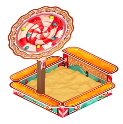 Песочница с навесом Ромашка (Пряничный домик) - ИО 5.01.16-03, фото 1