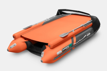 GLADIATOR E 420 X Expedition Оранжево-темносерый моторная лодка ПВХ, фото 3
