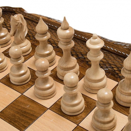 Шахматы + Нарды резные &quot;Арарат 2&quot; 60, Ohanyan, фото 4