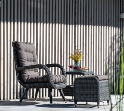 Толедо лаунж-зона из искусственного ротанга, цвет графит, фото 2