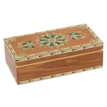 Шкатулка для Лото, инкрустированная соломкой 20х10х6 Шкатулка для Лото, инкрустированная соломкой 20х10х6