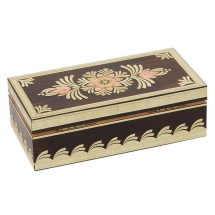 Шкатулка для Лото, инкрустированная соломкой 20х10х6 Шкатулка для Лото, инкрустированная соломкой 20х10х6