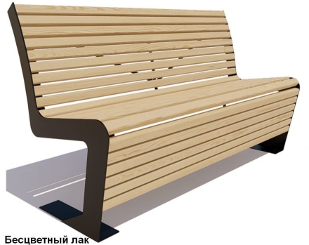 Скамейка парковая Пушкино, Лиственница 2,5 м, фото 2