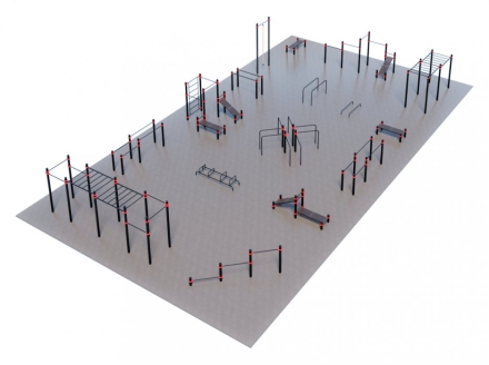 Проект Парковая площадка для Воркаут и ГТО 4-3 (25 x 14 м), фото 2