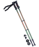 Изображение товара Палки для скандинавской ходьбы Longway, 77-135 см, 2-секционные, тёмно-зеленый/оранжевый