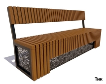 Парковая скамейка Восток, 2 м Ангарская сосна