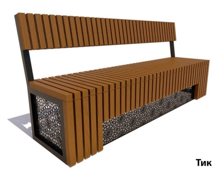 Парковая скамейка Восток, 2 м Ангарская сосна, фото 4